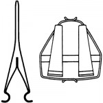 25mm Double Vascular Clamp Approximator with Frame, Size 5, used for Vessel Size 3.5mm - 5mm