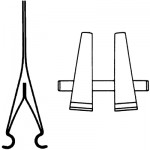 25mm Double Vascular Clamp Approximator without Frame, Size 5, Vein Pattern, Vessel Size 3.5mm - 5mm
