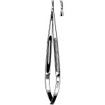 180mm Needle Holder Round Handle, Curved without Lock